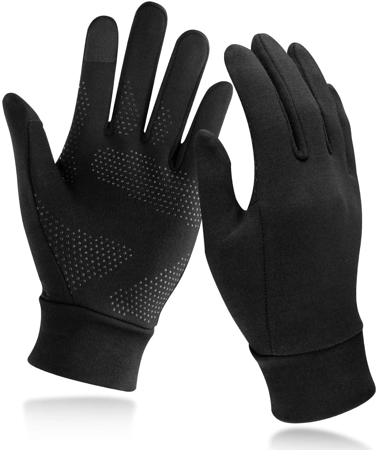 gants noirs pour course à pied