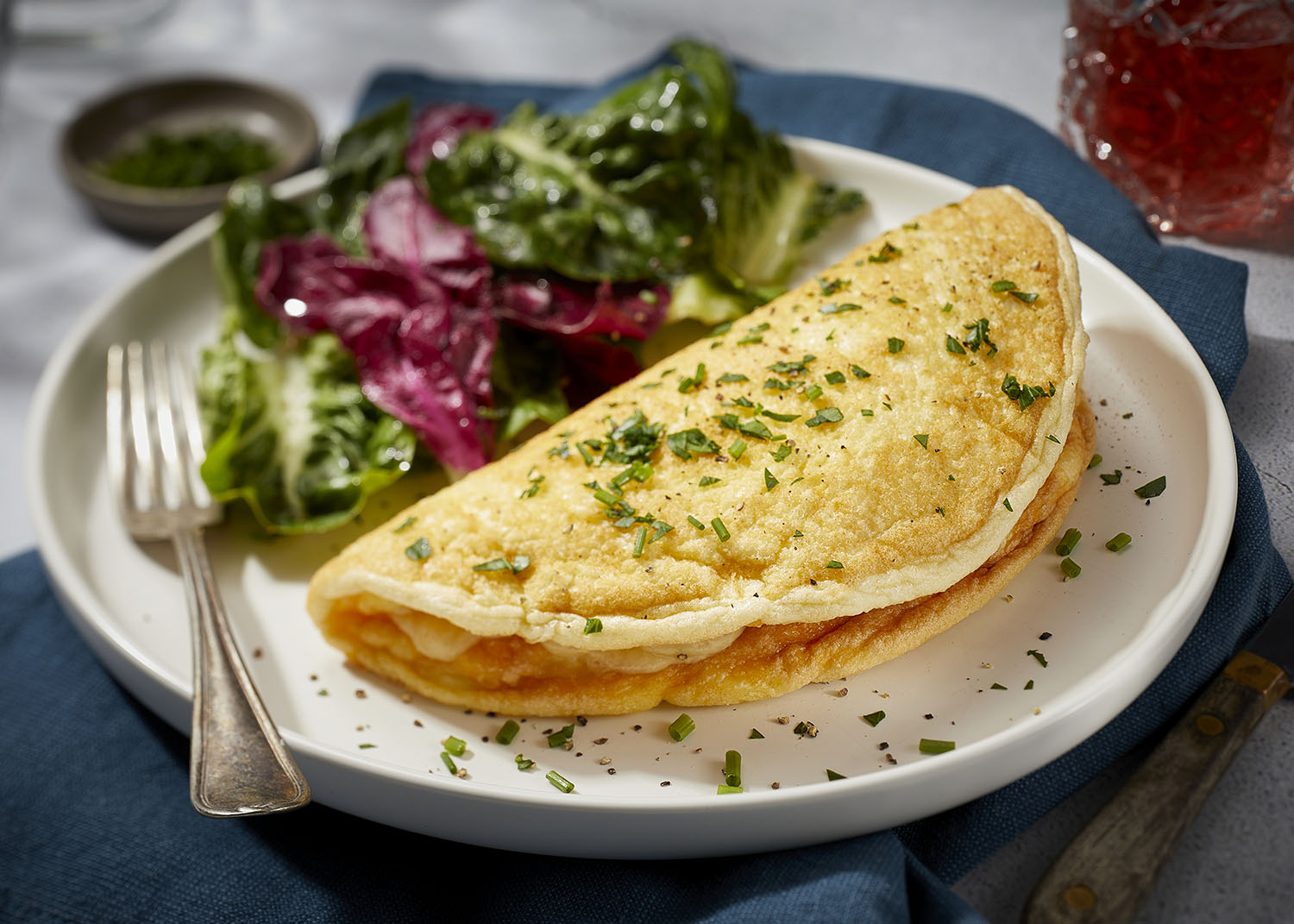 Omelette soufflée 3 fromages