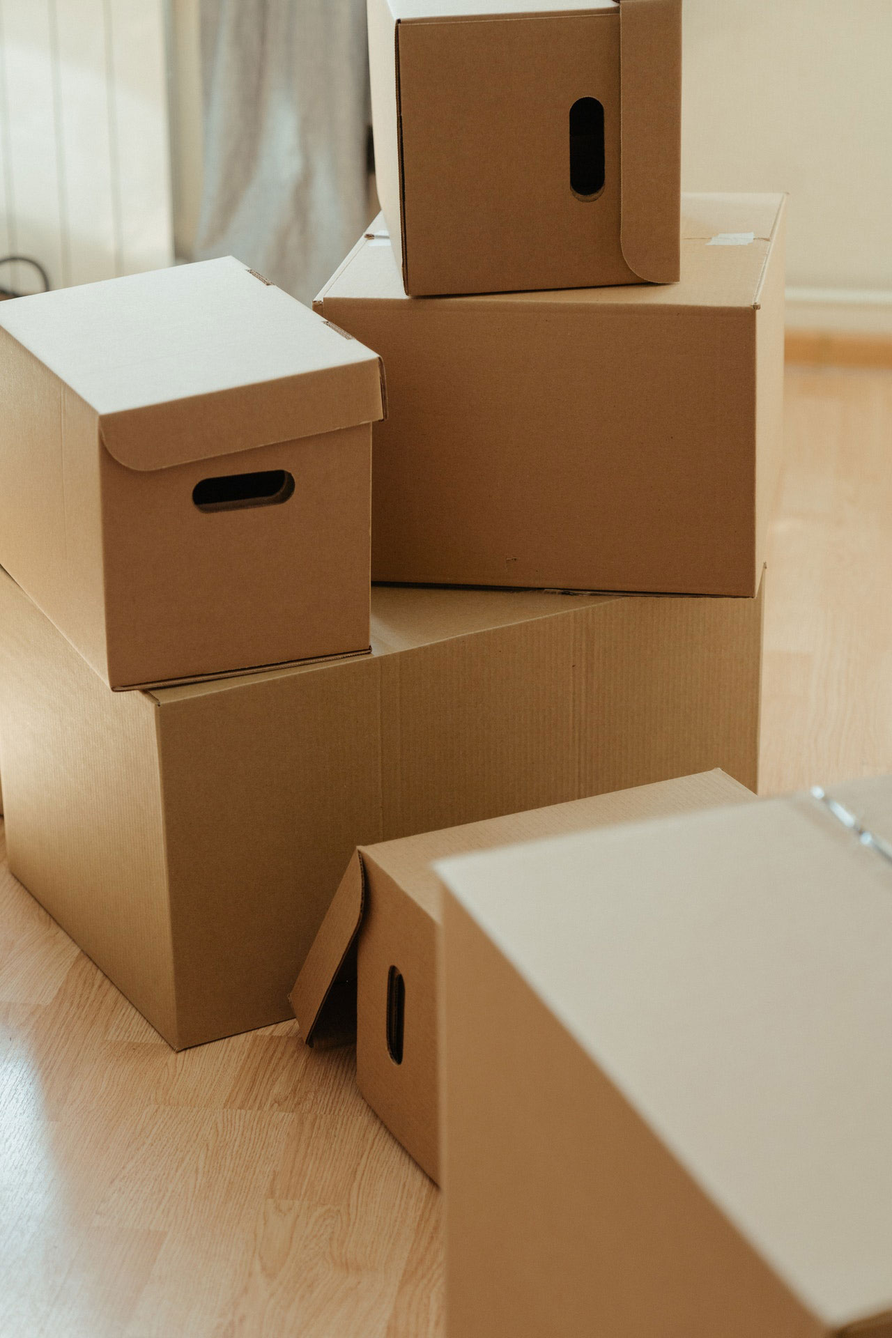 boite de carton en prévision d'un déménagement
