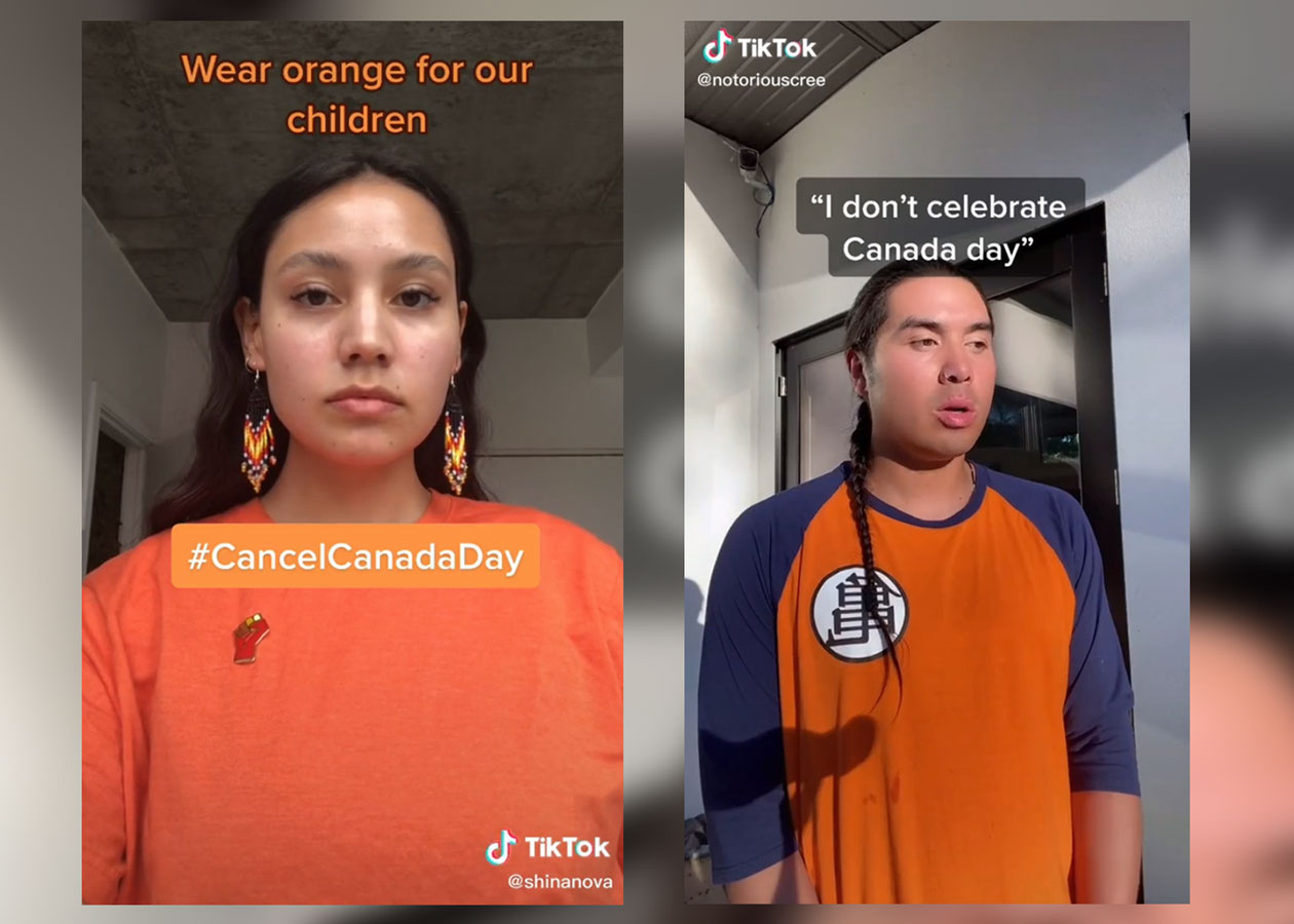 Des créateurs autochtones sur TikTok appellent à ne pas célébrer le Canada à cause du génocide culturel envers leurs communautés