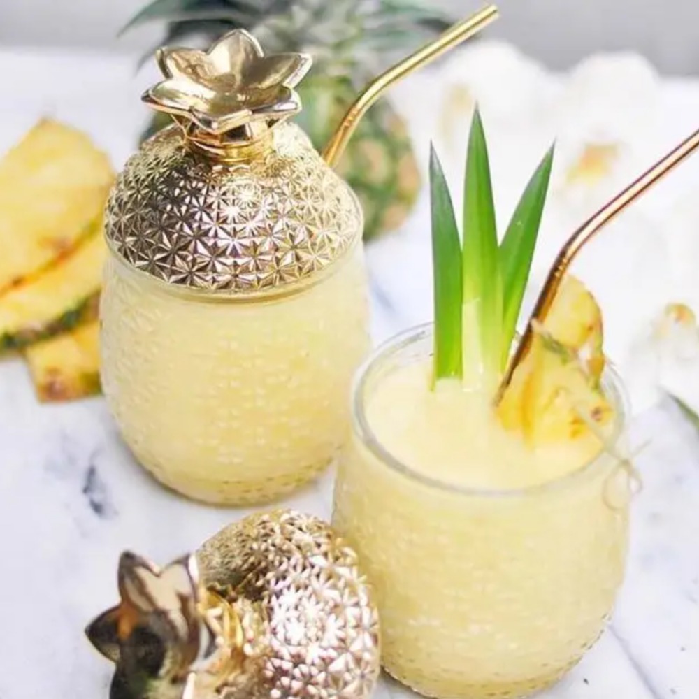 verres à cocktail ananas