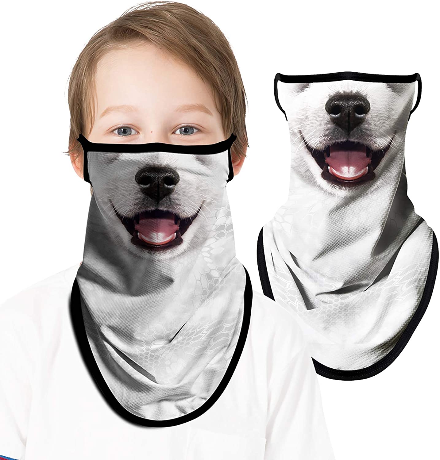 masque, cache-cou avec bouche de chien