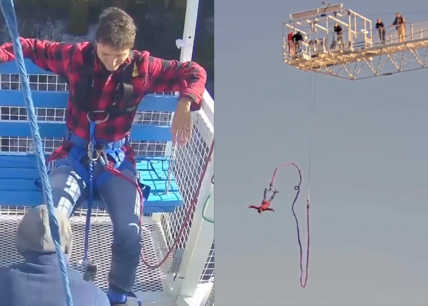 Justin Trudeau sa vidéo vertigineuse en bungee devient virale!