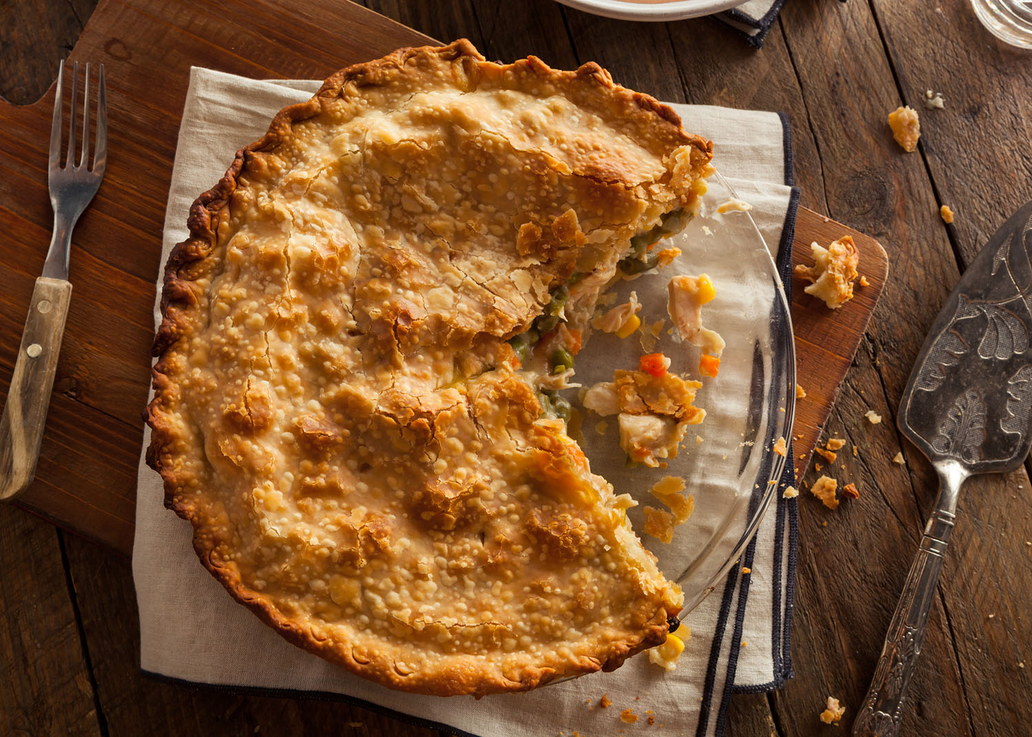 Hearty Homemade Chicken Pot Pie with Peas and Carrots