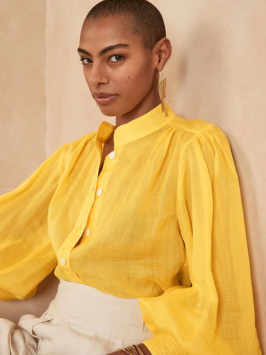 blouse jaune