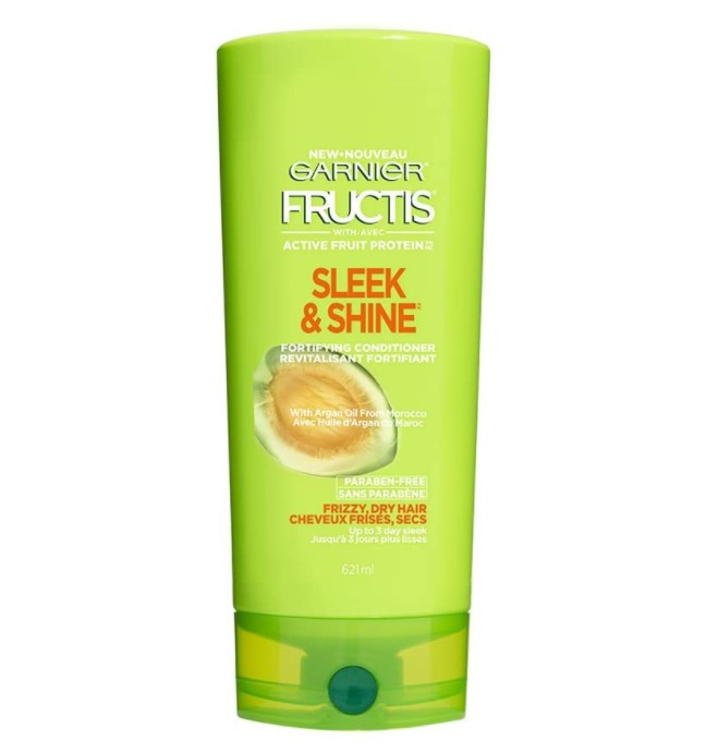 Après-shampoing Fructis Sleek and Shine pour cheveux frisés et secs