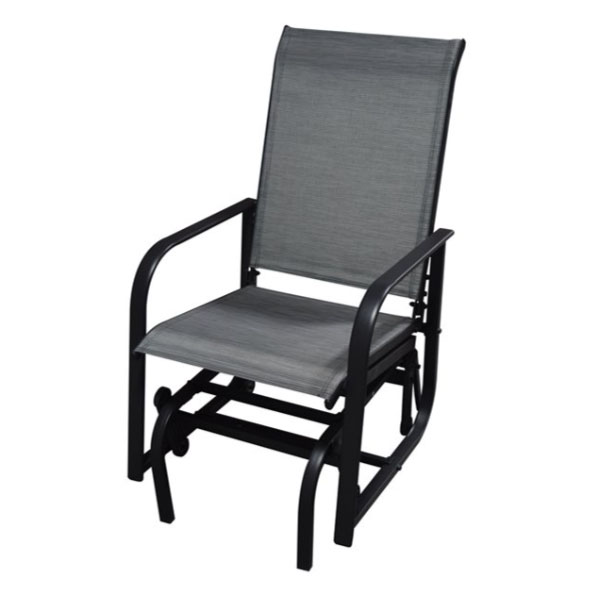 chaise berçante grise pour l'extérieur
