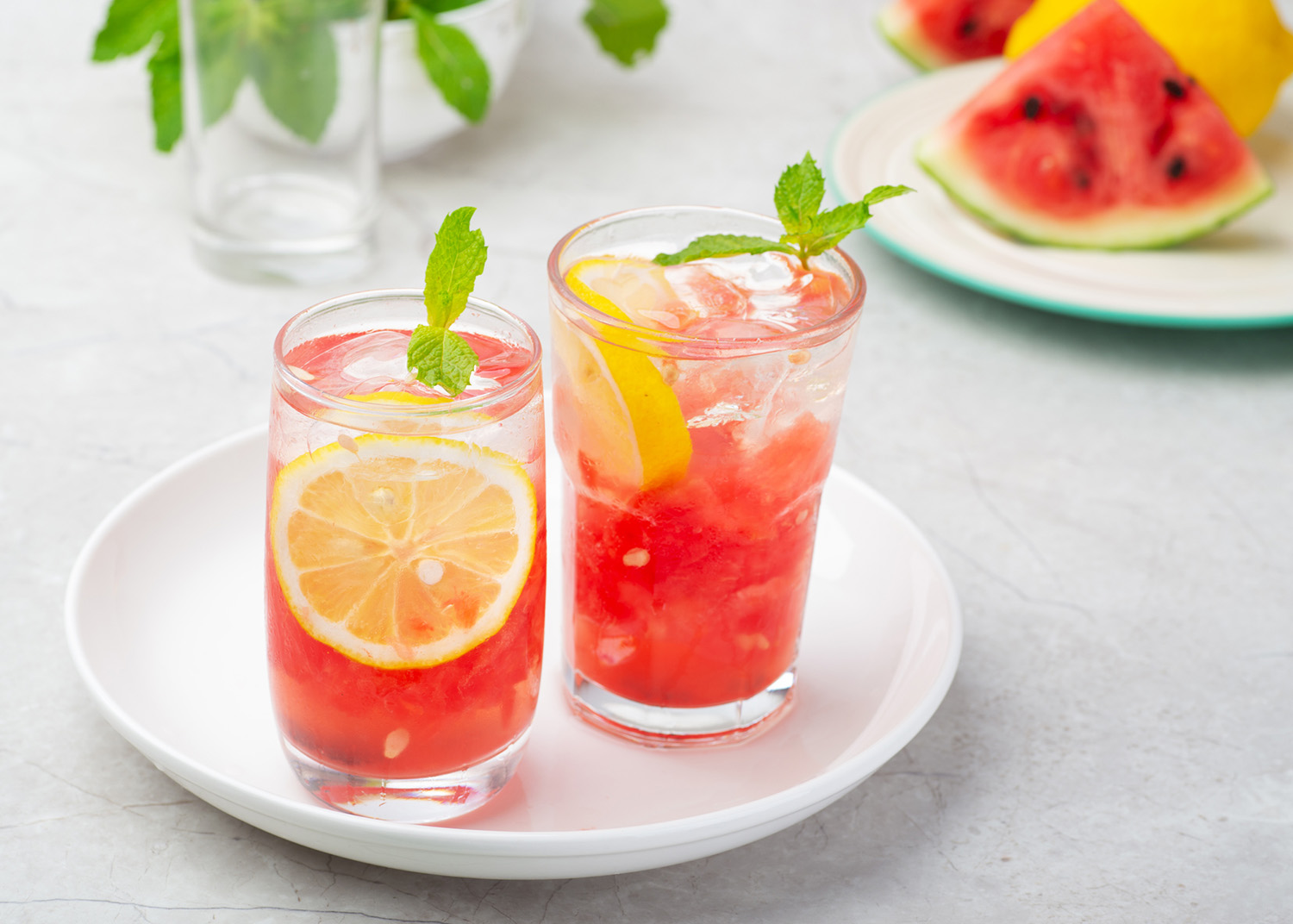 Frozen lemon watermelon juice