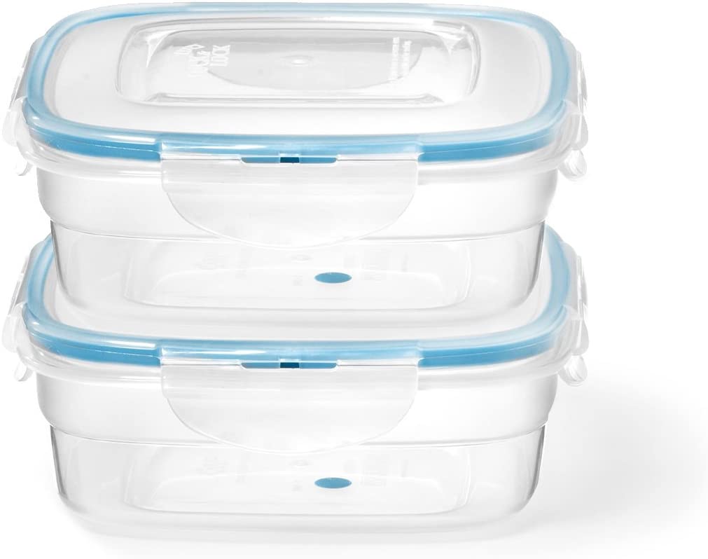 Starfrit LocknLock 095133 Lot de 2 boîtes carrées en plastique avec couvercles