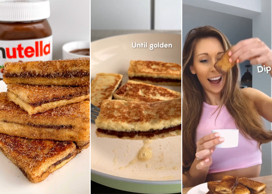 Il faut essayer ces bâtonnets de pain doré farcis au NUTELLA!