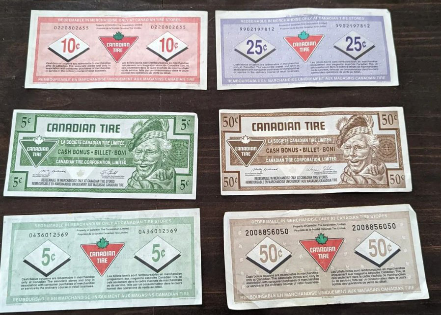 Ces billets d'argent du Canadian Tire valent 3000$. Avez-vous encore les vôtres?