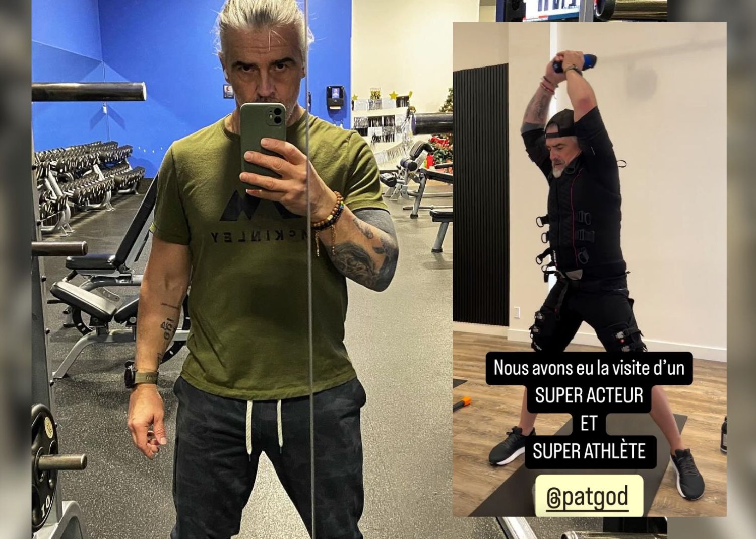 Voyez la forme athlétique de Patrice Godin en plein entraînement