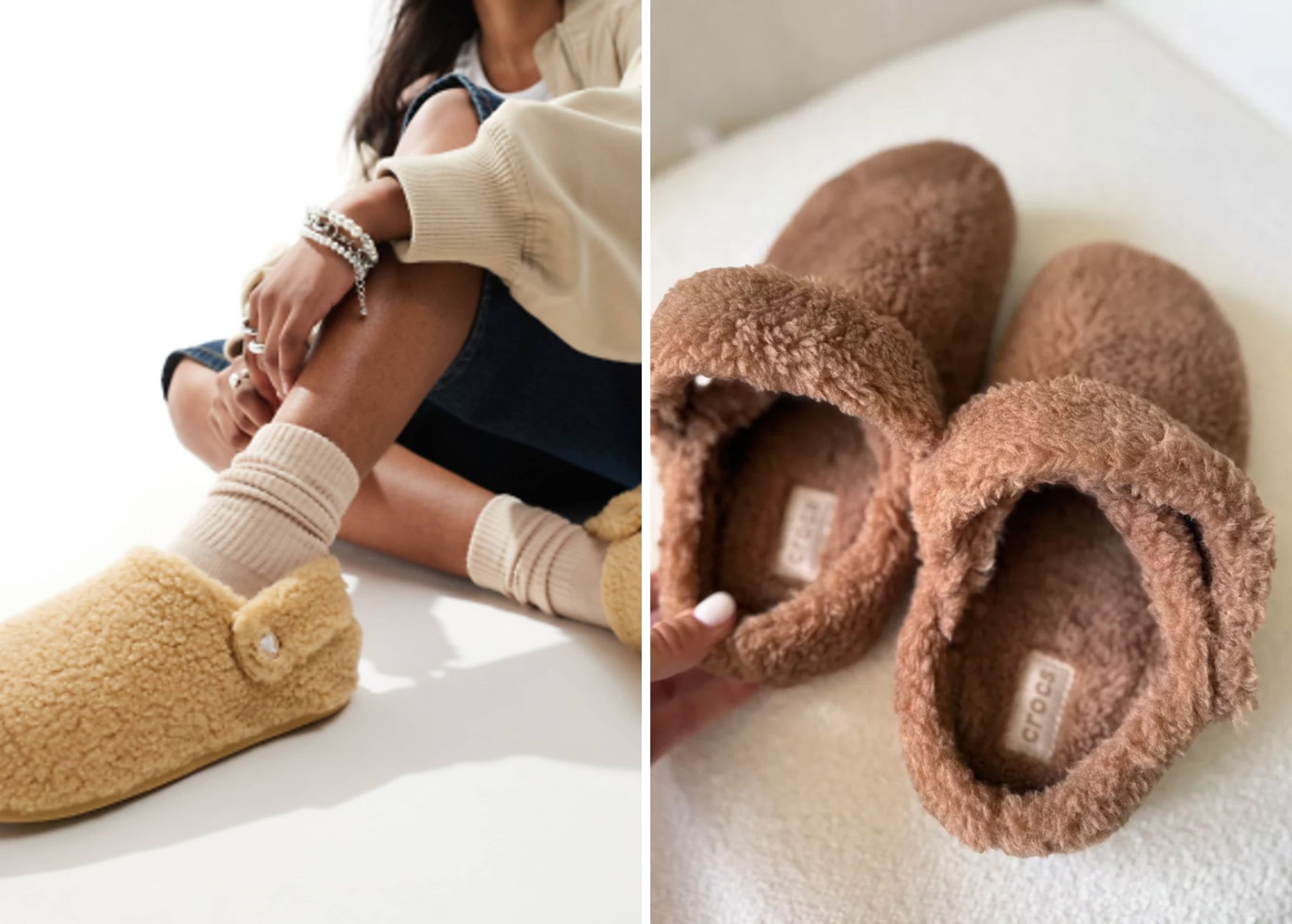 Ces pantoufles en sherpa seront sur toutes les listes de cadeaux de Noël