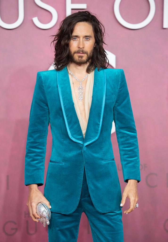 LONDON, ENGLAND - NOVEMBER 09: Jared Leto attends the UK Premiere Of "House of Gucci" at Odeon Luxe Leicester Square on November 09, 2021 in London, England. (Photo by Samir Hussein/WireImage)