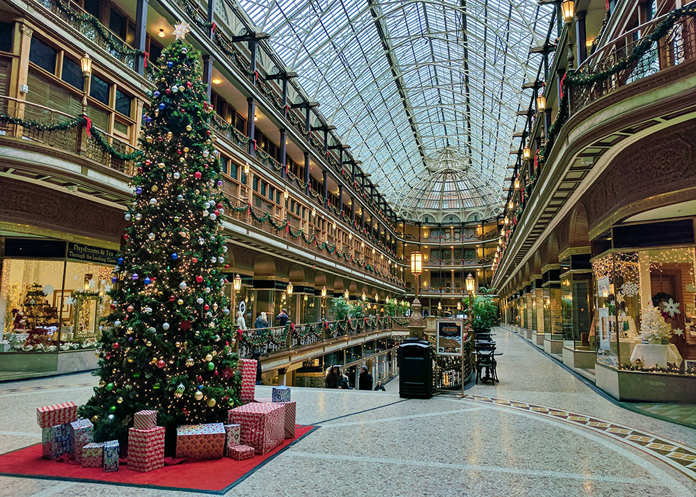 Centre commercial à Noël