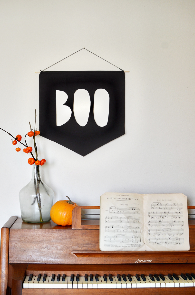 Décorations d'Halloween: une banderole Boo