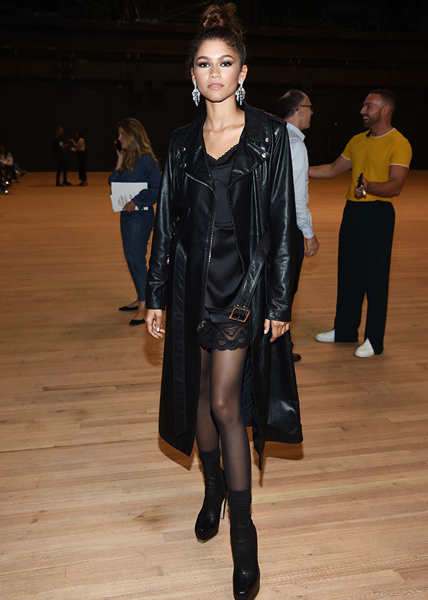 NEW YORK, NEW YORK - SEPTEMBER 11: Zendaya attends the Marc Jacobs Spring 2020 Runway Show at Park Avenue Armory on September 11, 2019 in New York City. (Photo by Dimitrios Kambouris/Getty Images for Marc Jacobs)