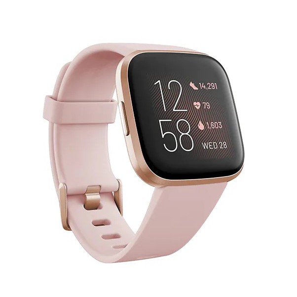 Montre intelligente Versa 2™ de Fitbit® - rose cuivré avec bracelet rose pétale