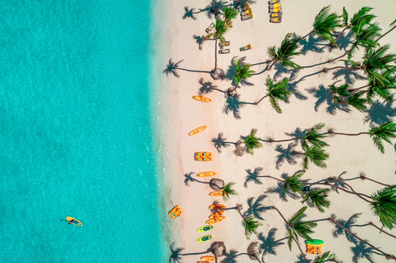 L'une des plages les plus connues de la République dominicaine : Bavaro Beach.