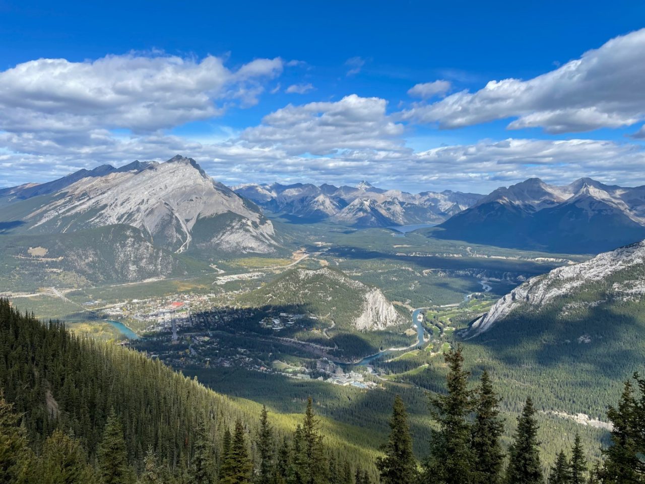 Banff vu du Mont Sulphur Ouest Canadien