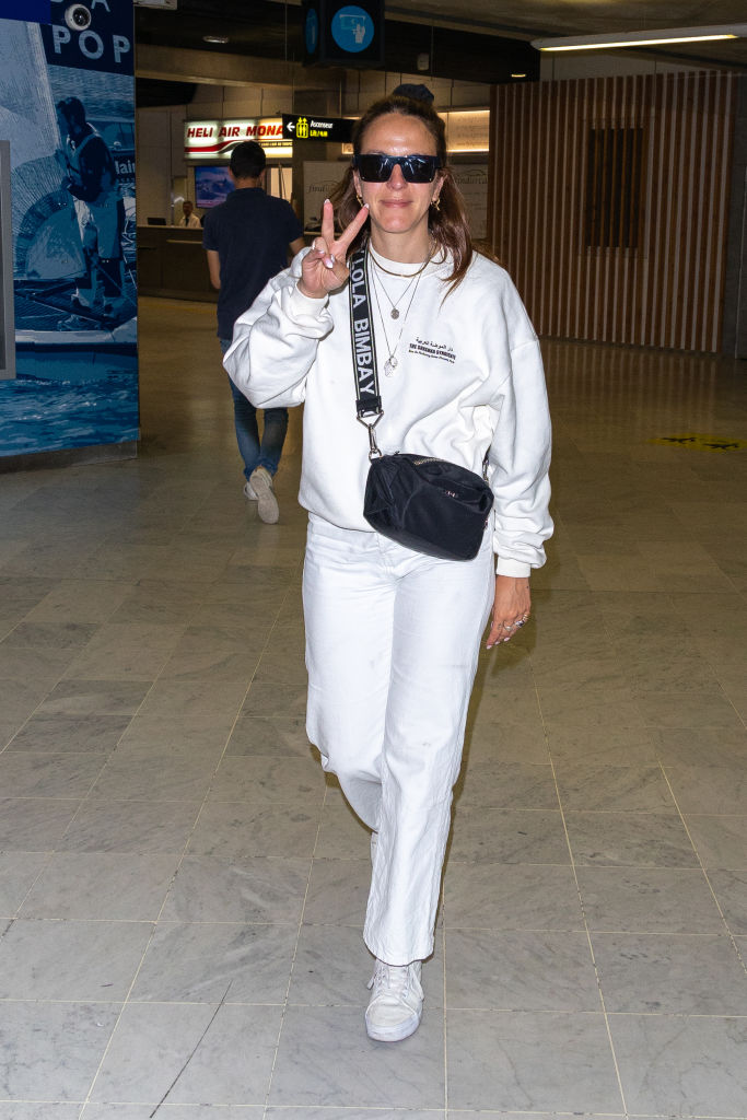 NICE, FRANCE - MAY 22: Actress Monia Chokri is seen arriving ahead of/ the 75th annual Cannes film festival at Nice Airport on May 22, 2022 in Nice, France. (Photo by Marc Piasecki/GC Images)