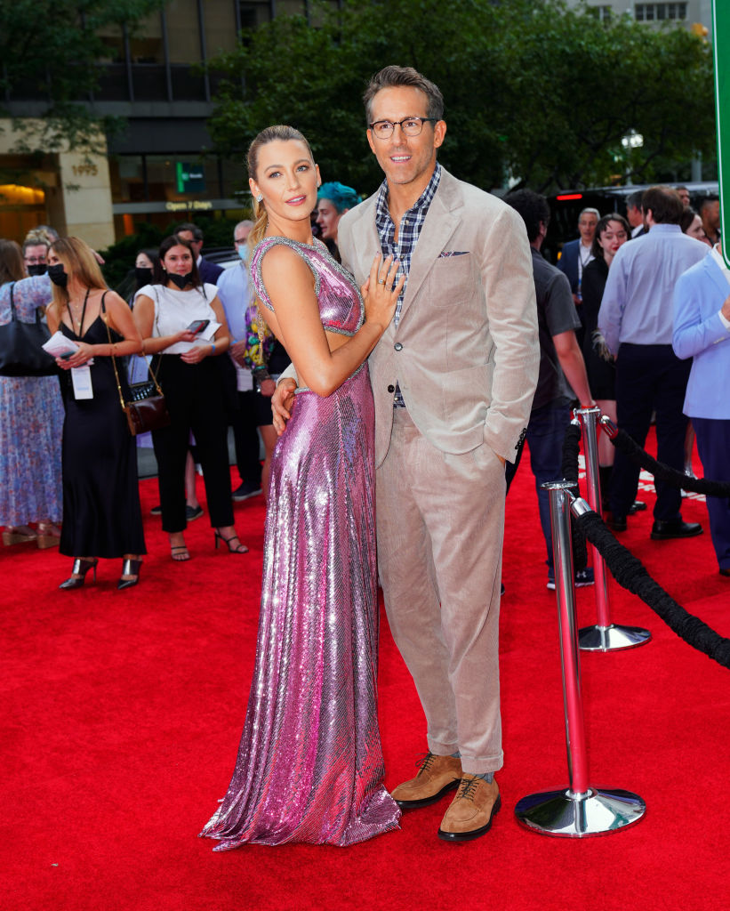 NEW YORK, NEW YORK - AUGUST 03: Blake Lively and Ryan Reynolds at 'Free Guy' Premiere on August 03, 2021 in New York City. (Photo by Gotham/GC Images)