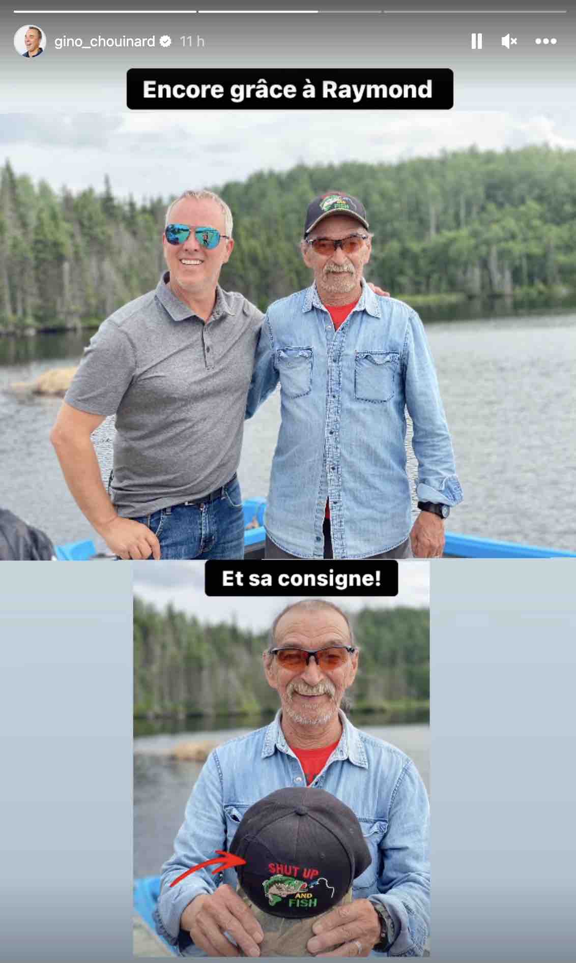 Journée de pêche en famille voyez la grosse prise de Gino Chouinard!