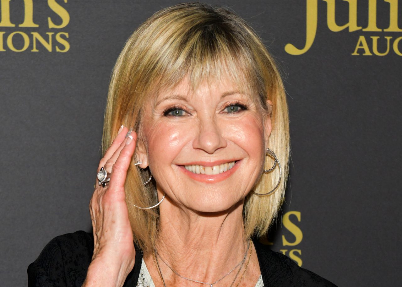 BEVERLY HILLS, CALIFORNIA - OCTOBER 29:  Olivia Newton-John attends the VIP reception for upcoming "Property of Olivia Newton-John Auction Event at Julien’s Auctions on October 29, 2019 in Beverly Hills, California. (Photo by Rodin Eckenroth/Getty Images)