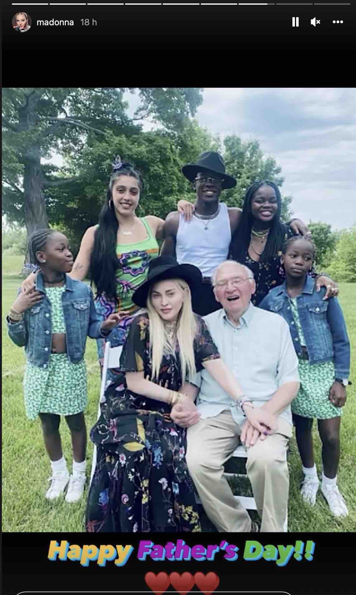 Madonna et sa famille