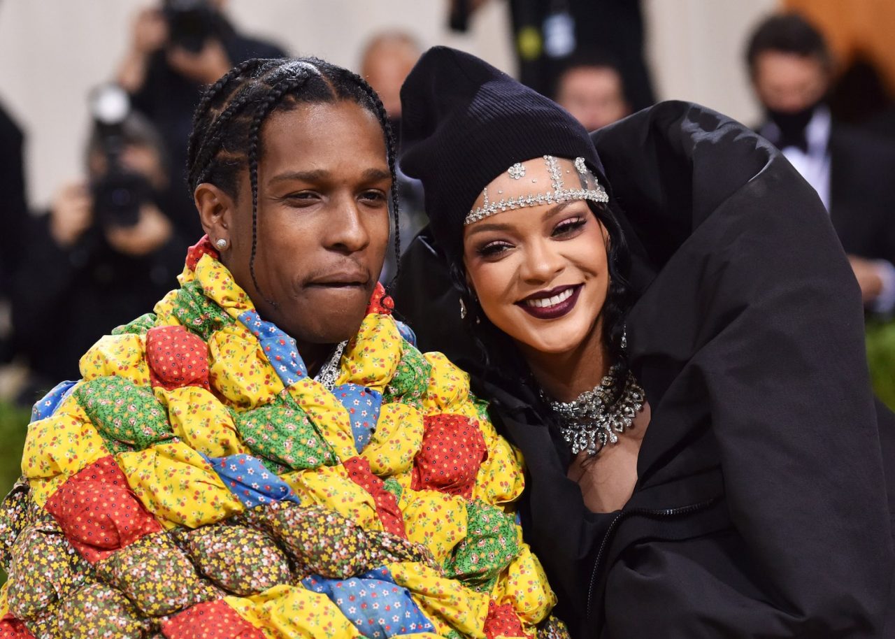 NEW YORK, NEW YORK - SEPTEMBER 13: ASAP Rocky and Rihanna attend 2021 Costume Institute Benefit - In America: A Lexicon of Fashion at the Metropolitan Museum of Art on September 13, 2021 in New York City. (Photo by Sean Zanni/Patrick McMullan via Getty Images)