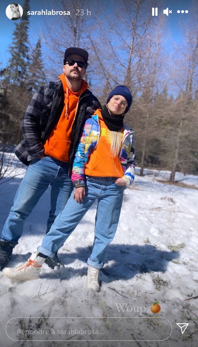 Instagram Sarah-Jeanne Labrosse . En couple avec Marc-André Grondin au ski  Pâques 2021