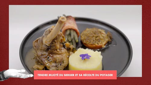 Tendre mijoté du berger et sa récolte du potager