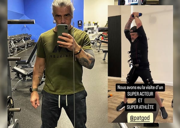Voyez la forme athlétique de Patrice Godin en plein entraînement