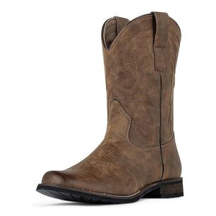 Bottes De Cowboy Western, Protection Talon Lisse Or Uni, Paire, Occasion