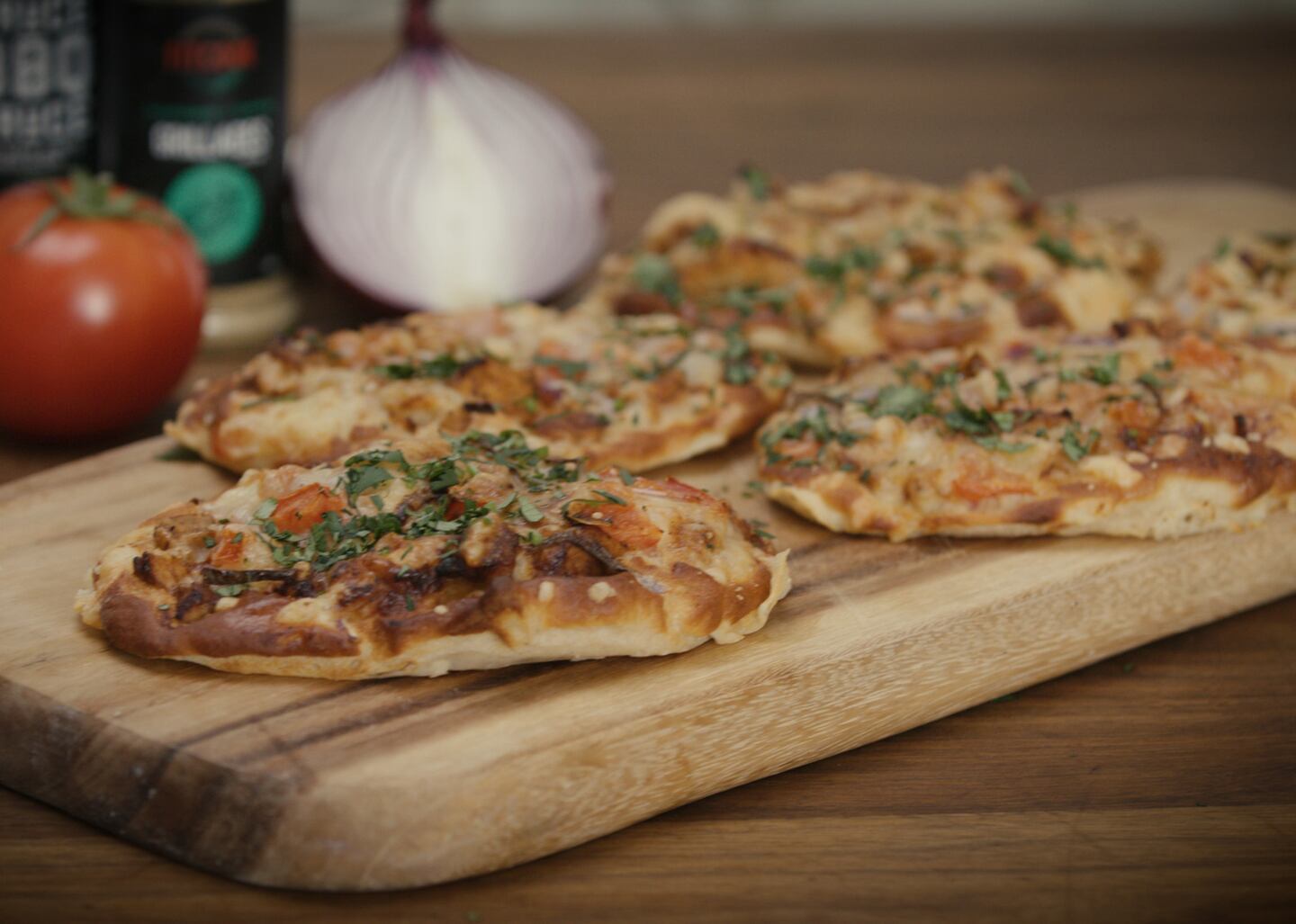 Mini pizzas au poulet bbq par Le Fit Cook