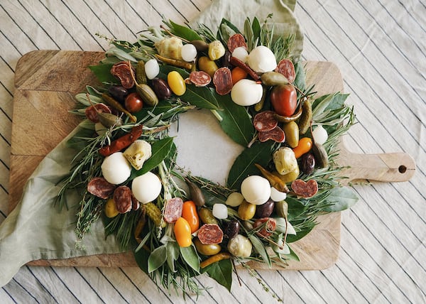 Couronne antipasti des Fêtes