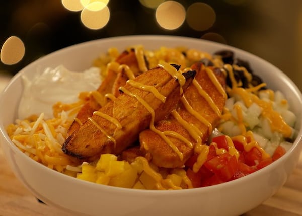 Bol gourmand style poulet rouge