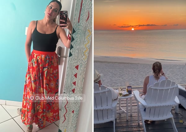 Anick Dumontet termine sa journée devant un ciel brûlant aux Bahamas