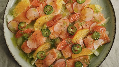 Crudo de saumon aux agrumes