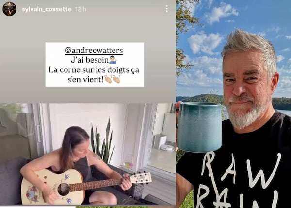 Sylvain Cossette documente l'apprentissage de la guitare d'Andrée Watters