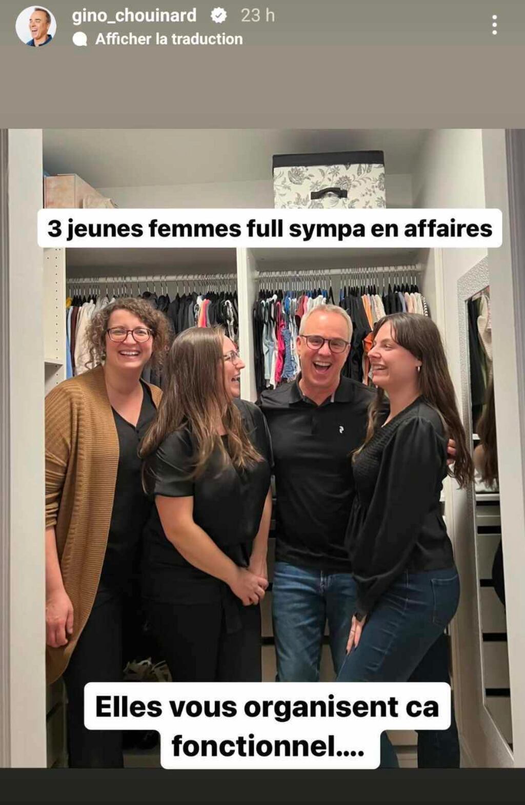 Gino Chouinard dévoile la transformation du walk-in de sa blonde