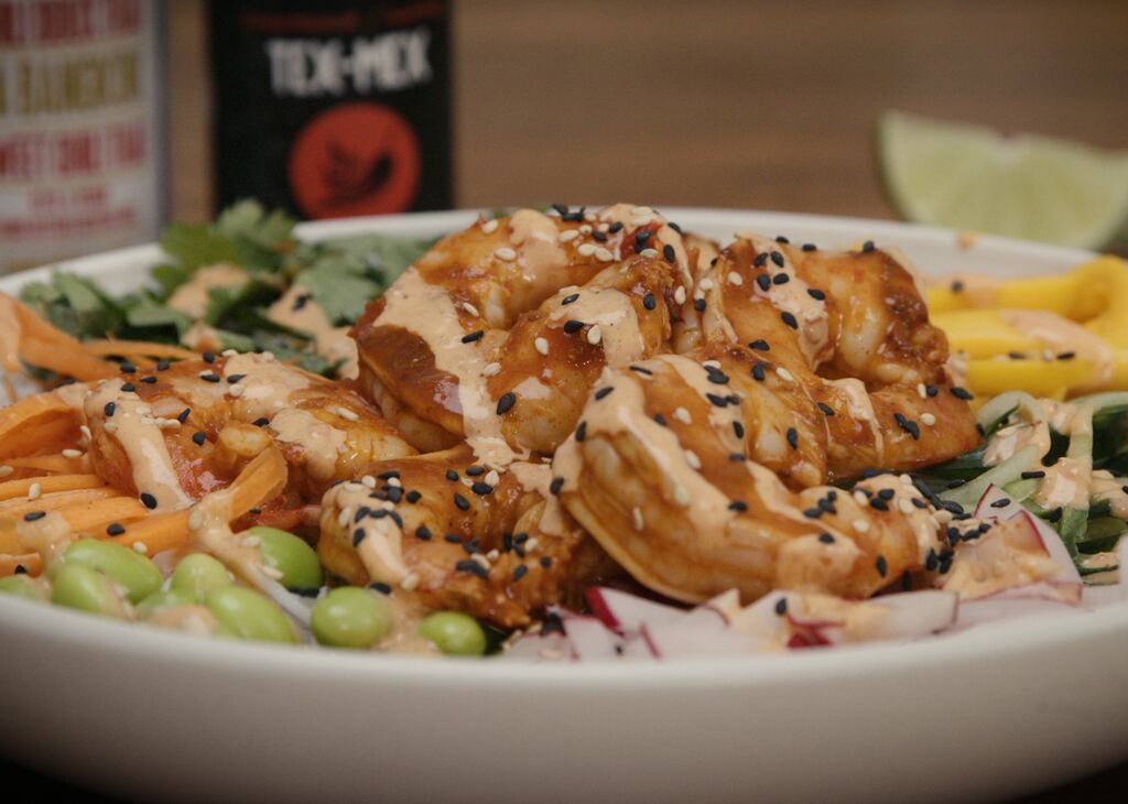Bols aux crevettes et sauce thaïe par le Fit Cook