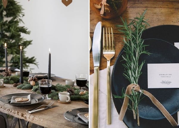 Décorations express pour la table de Noël et ce qui l'entoure