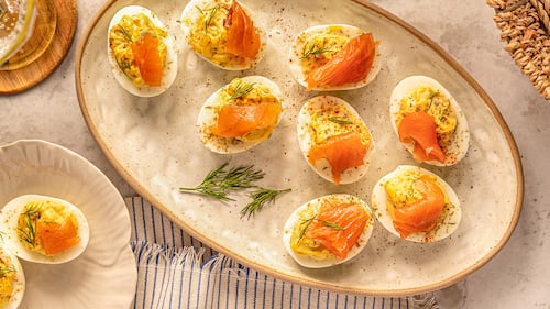 Oeufs farcis au saumon fumé