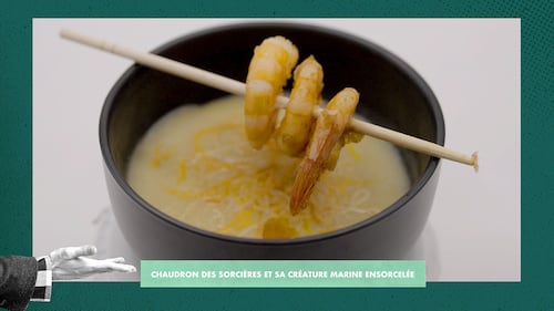 Chaudron des sorcières et sa créature marine ensorcelée