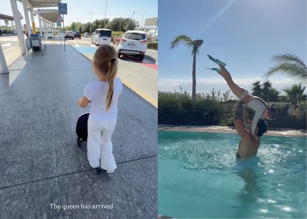Billie débarque à Chypre avec sa maman Alicia Moffet et son beau-père