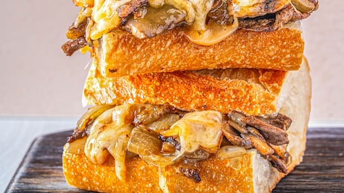 Philly cheese steak au bœuf à fondue