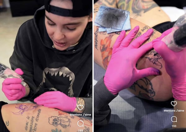 Roxane Bruneau se lance en tatouage: voyez son énorme talent!