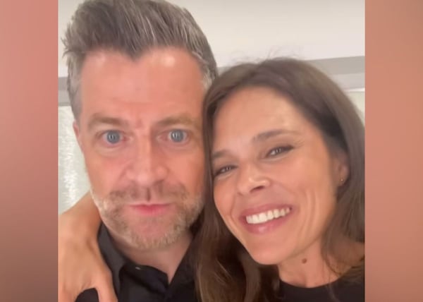 Patrick Groulx et Chéli Sauvé-Castonguay: le couple partage un moment en coulisses