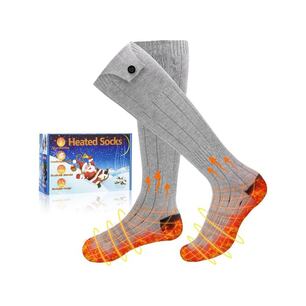Chaussettes chauffantes avec APP - Chaussettes chauffantes électriques pour homme et femme - 5000mAh*2 rechargeable - Chaussettes chaudes électriques avec chaleur jusqu'à 9 heures - Chaussettes